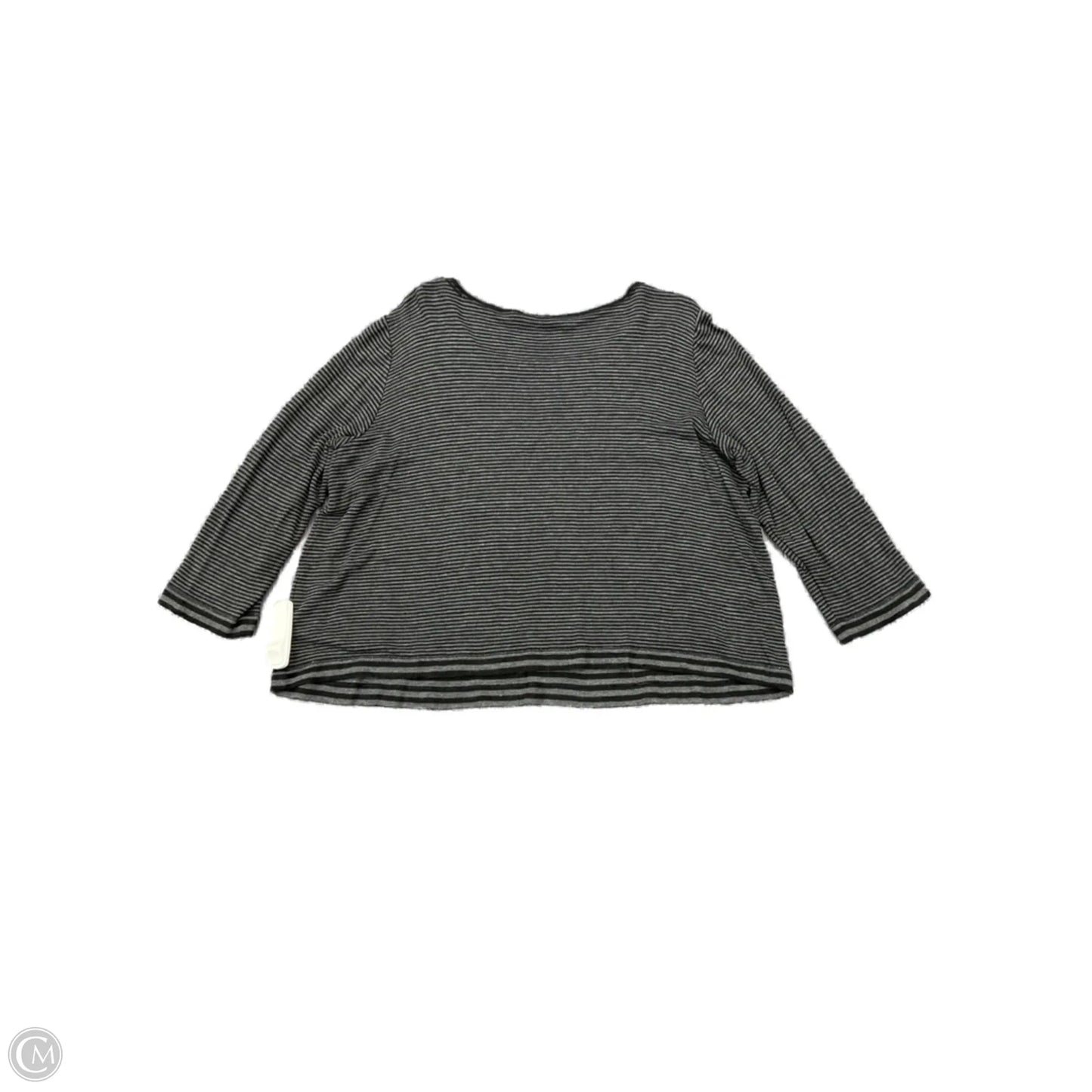 Top 3/4 Sleeve Designer By Lafayette 148 In Striped Pattern, Size: 1x