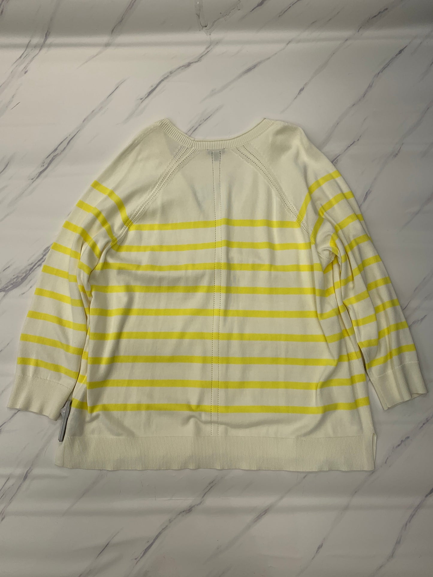 Sweater Cardigan By Talbots In Yellow, Size: 3x