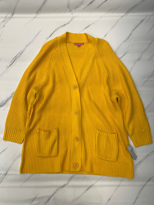 Sweater Cardigan By Woman Within In Yellow, Size: 2x