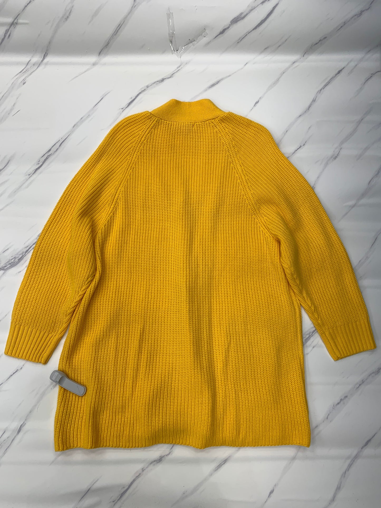 Sweater Cardigan By Woman Within In Yellow, Size: 2x