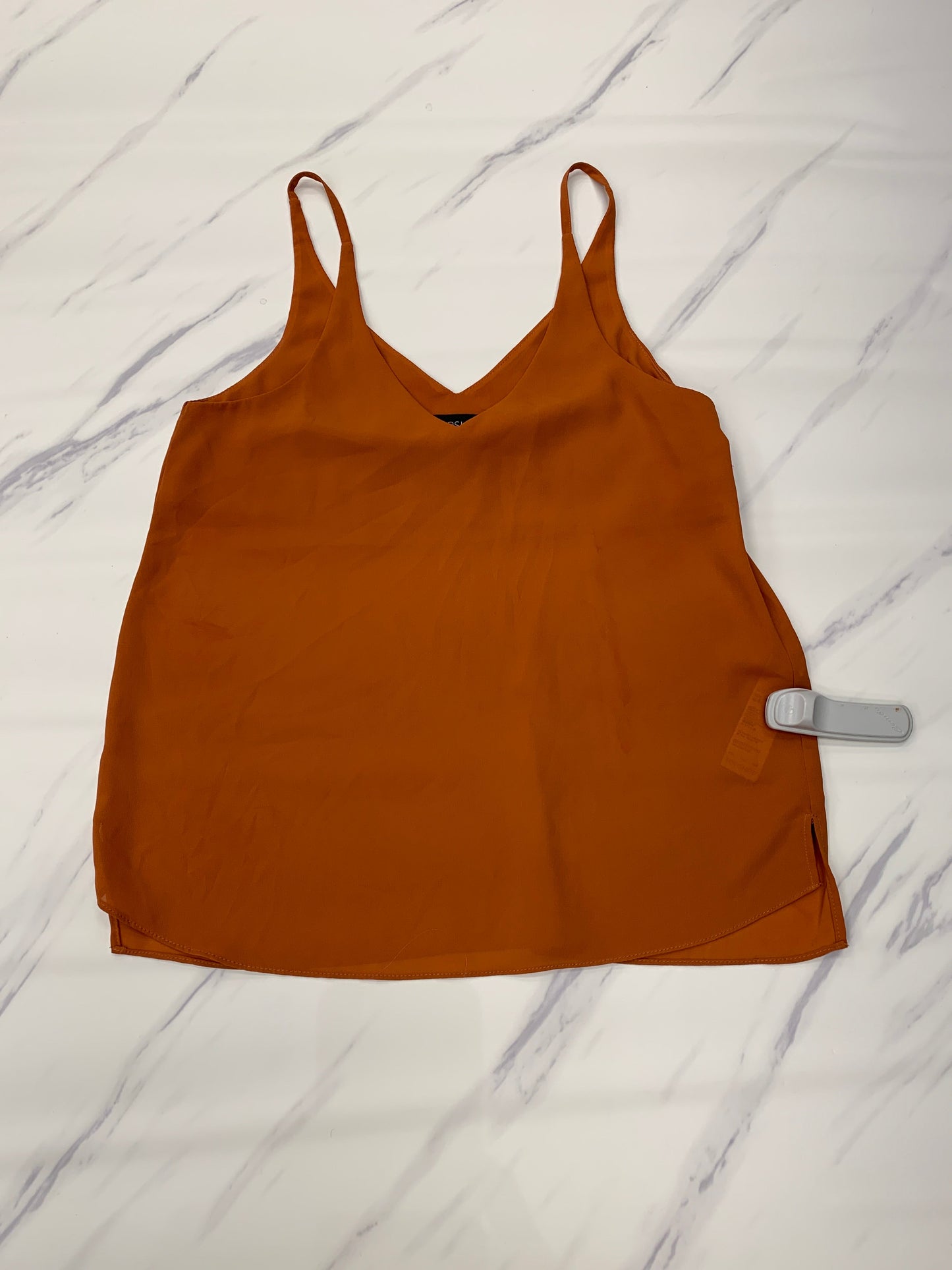 Orange Top Sleeveless Top Shop, Size S