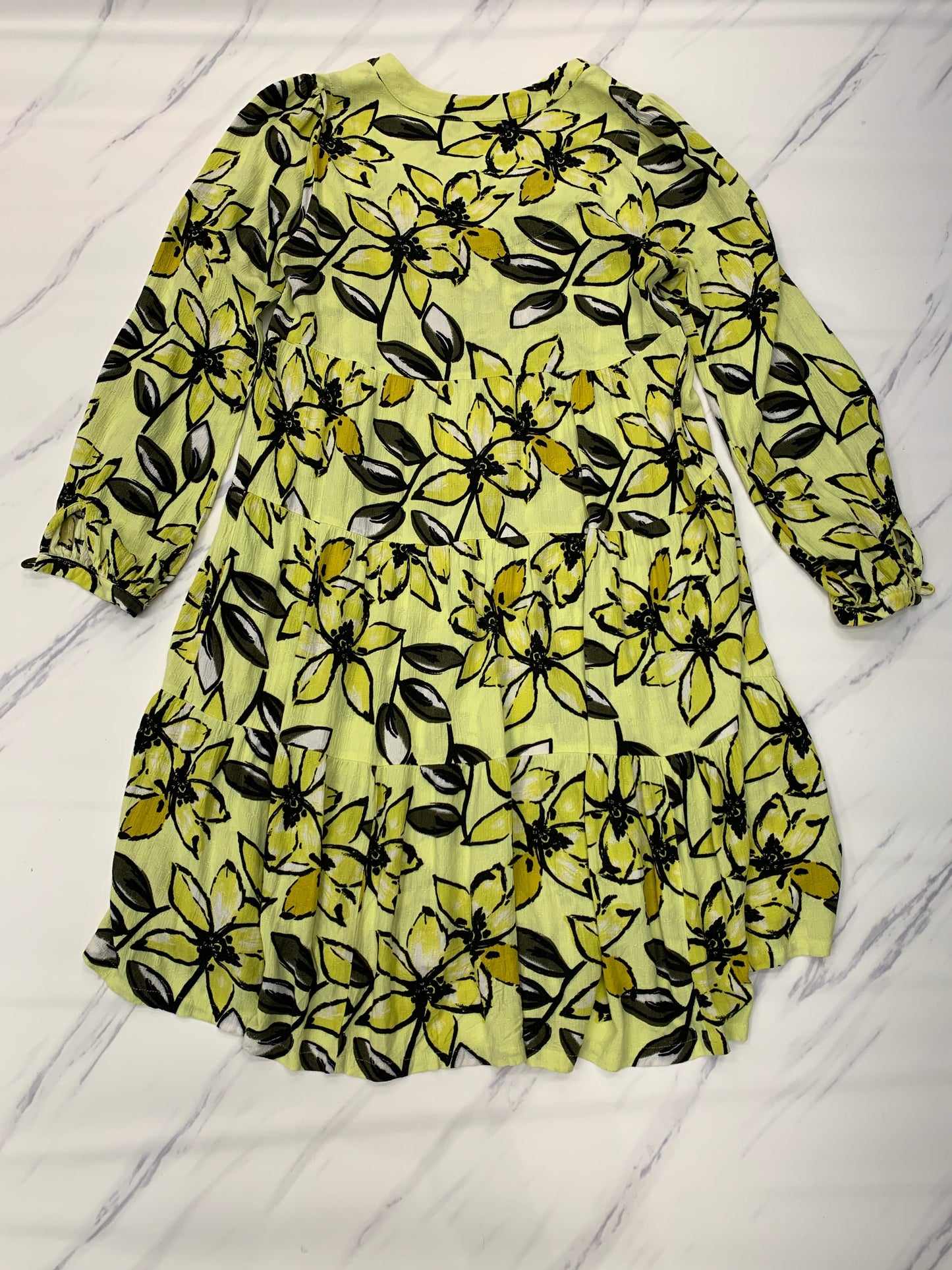 Yellow Dress Casual Midi Maeve, Size Xs