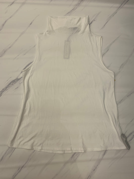 White Top Sleeveless Cmb, Size Xl