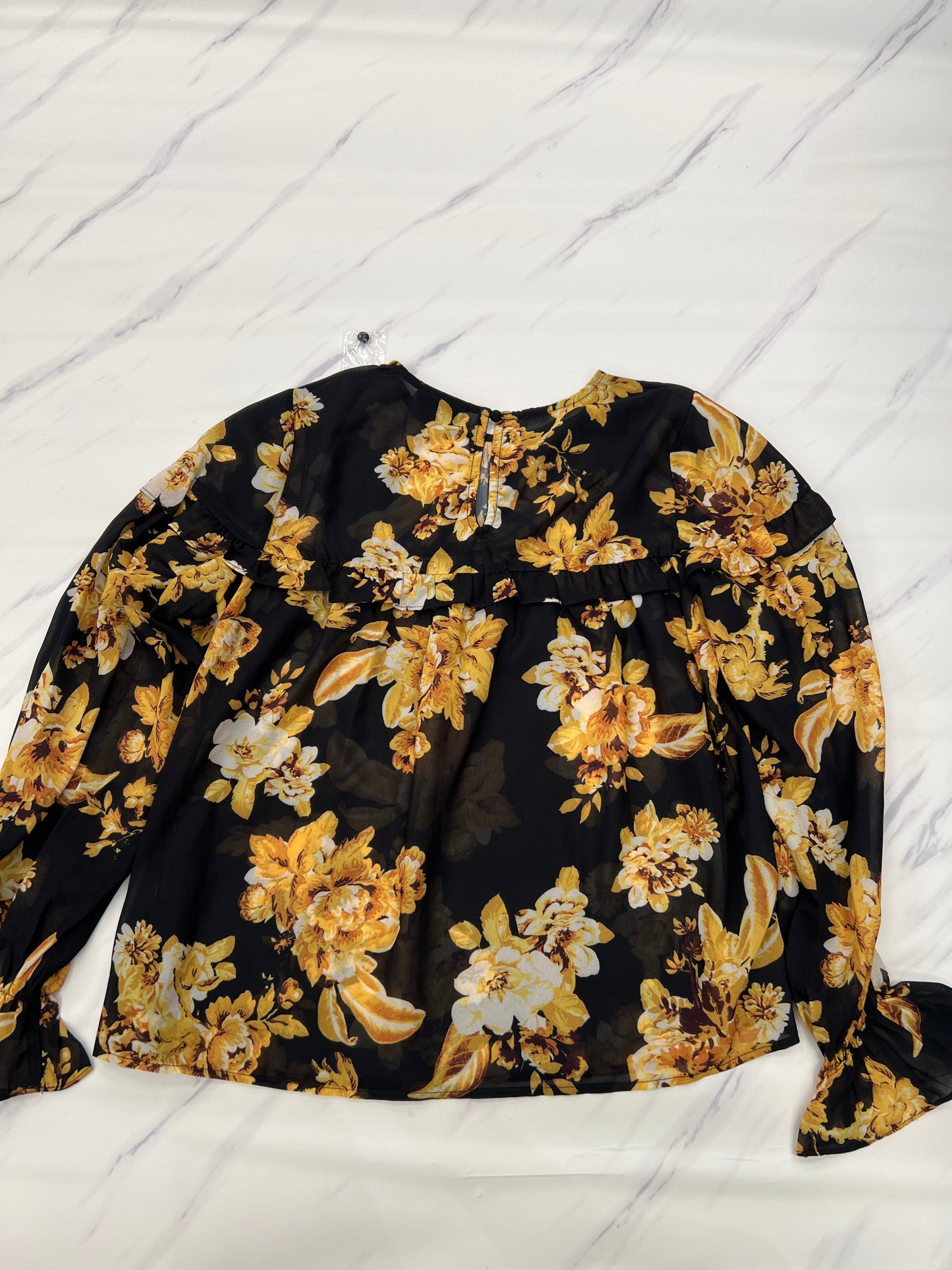 Floral Print Top Long Sleeve Vici, Size S