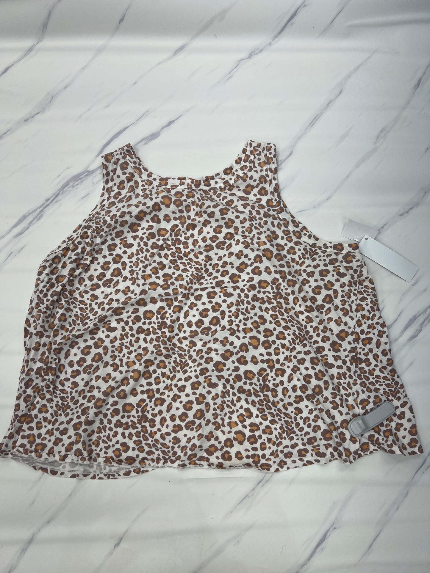 Top Sleeveless Designer By Dolan Left Coast In Animal Print, Size: 3x