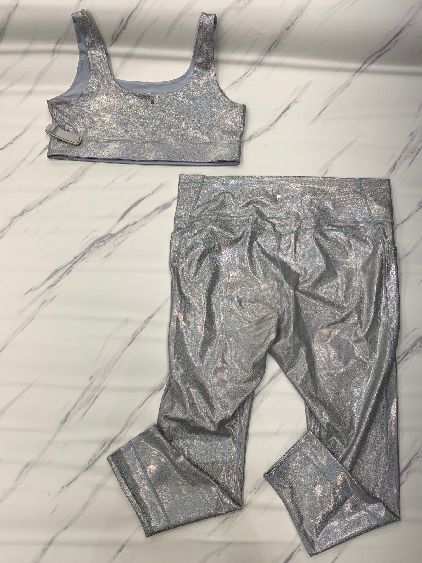 Athletic Pants 2pc By Fabletics In Silver, Size: 4x