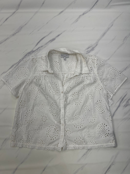 Top Short Sleeve By Michael Stars In White, Size: L