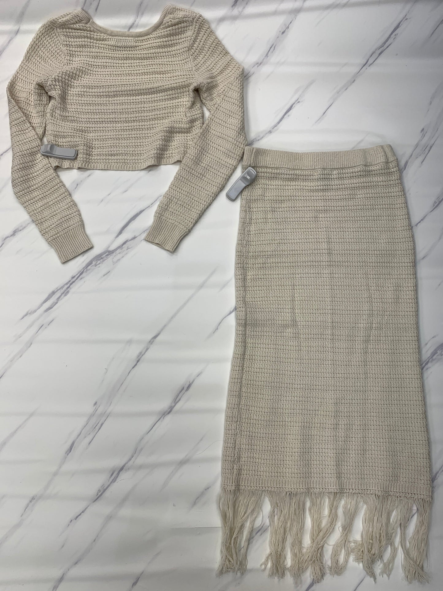 Skirt Set 2pc By Freshman In Beige, Size: S