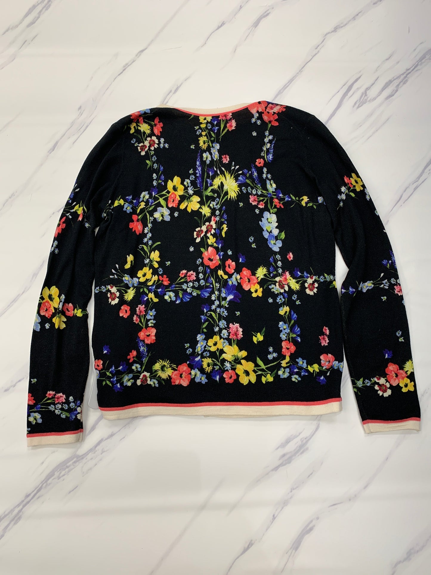 Sweater 2pc By Escada In Floral Print, Size: L