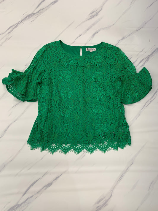 Top Short Sleeve By Nanette Lepore In Green, Size: L