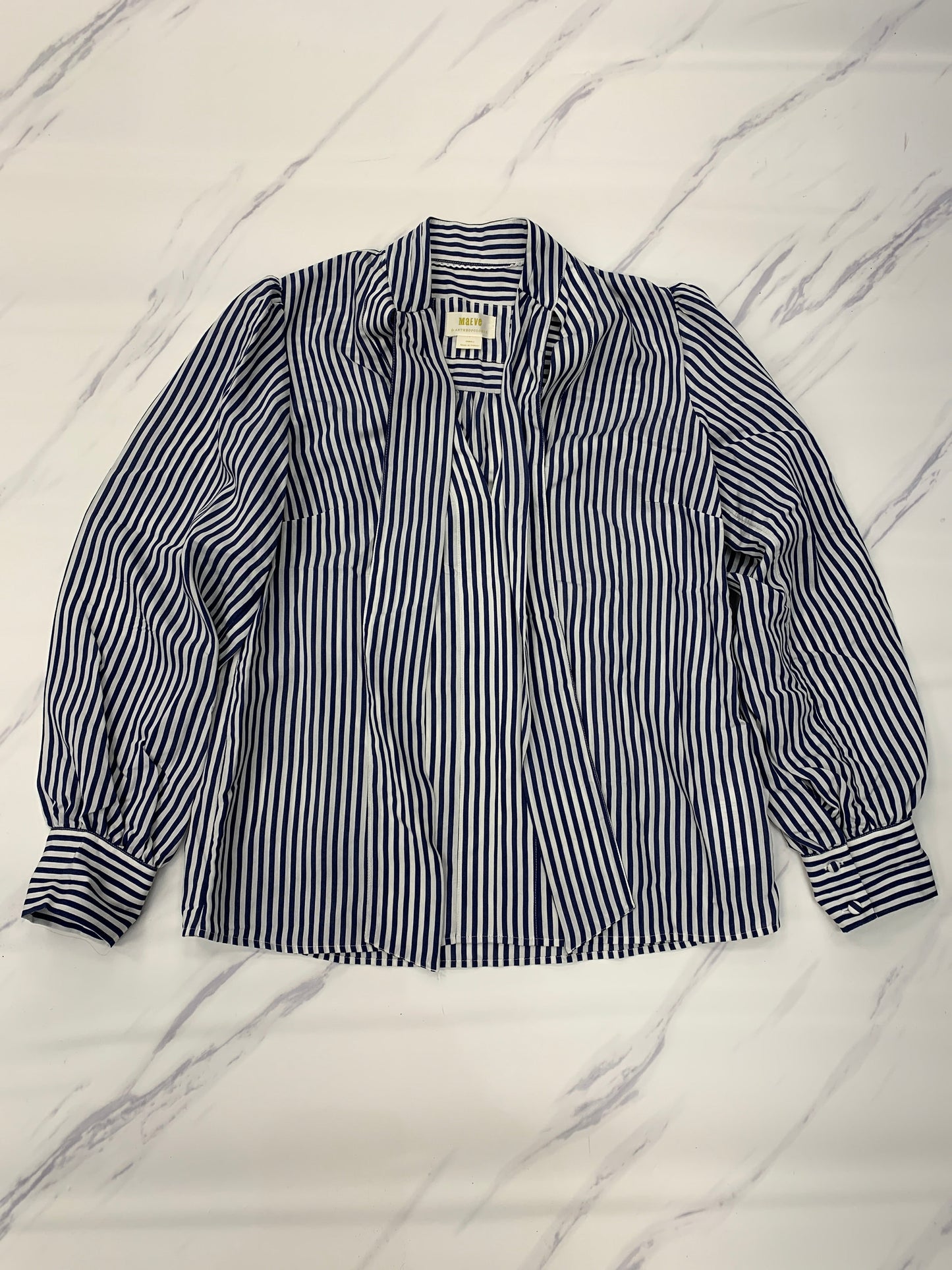 Top Long Sleeve By Maeve In Striped Pattern, Size: Xs