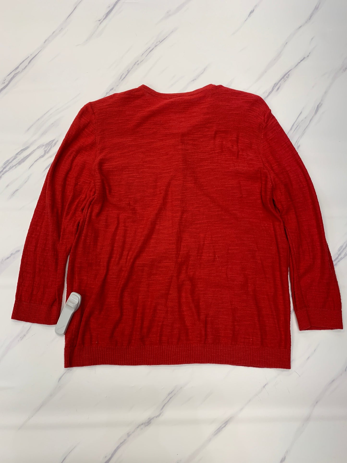 Sweater Cardigan By Loft In Red, Size: Xl