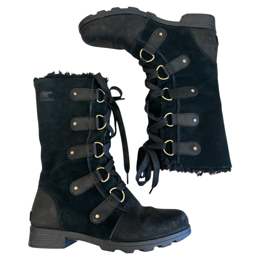 Boots Designer By Sorel In Black, Size: 7.5