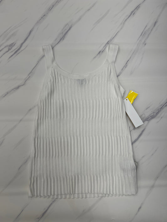 Top Sleeveless By Lafayette 148 In White, Size: L