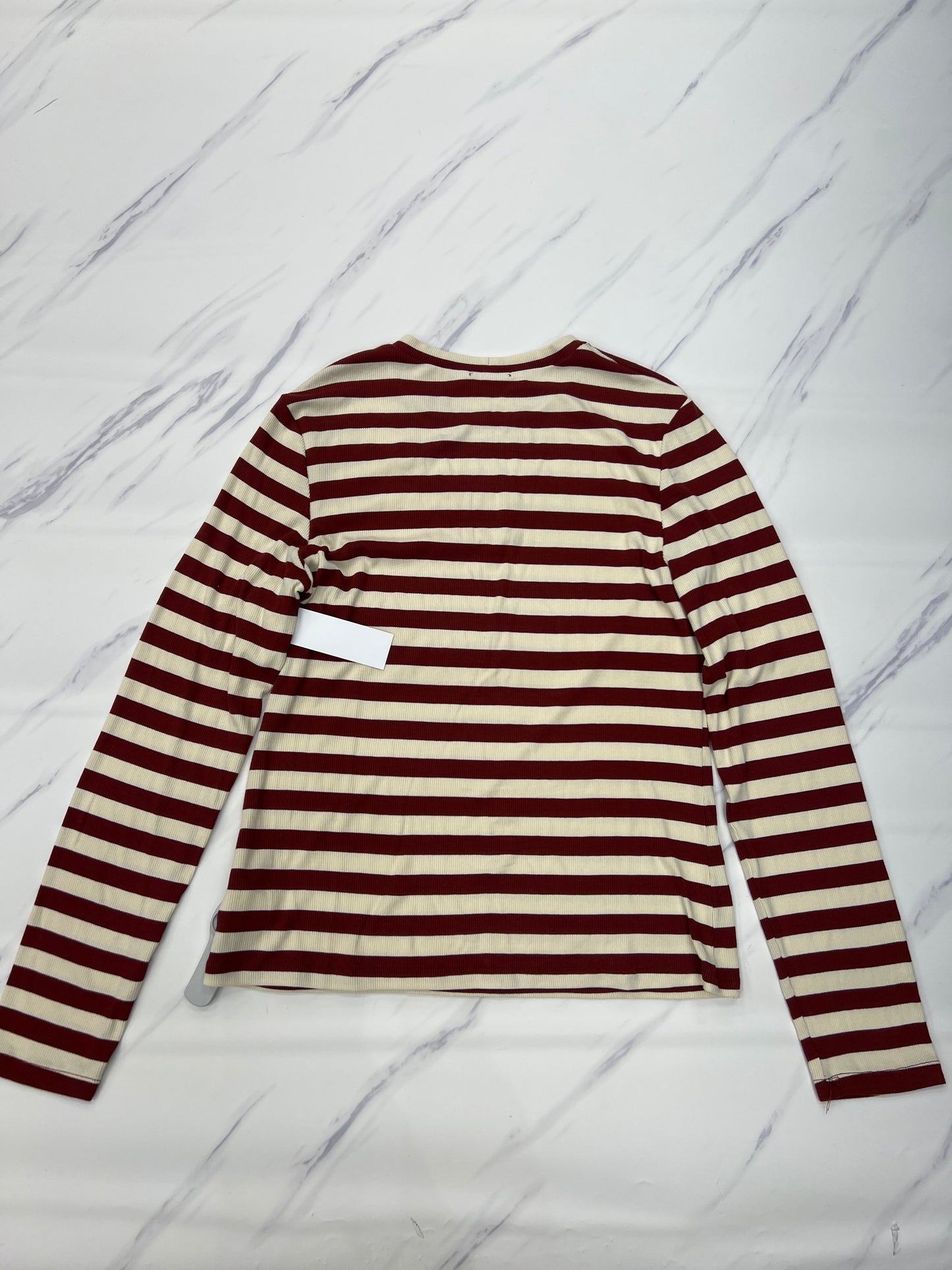 Top Long Sleeve By Anthropologie In Striped Pattern, Size: Xl