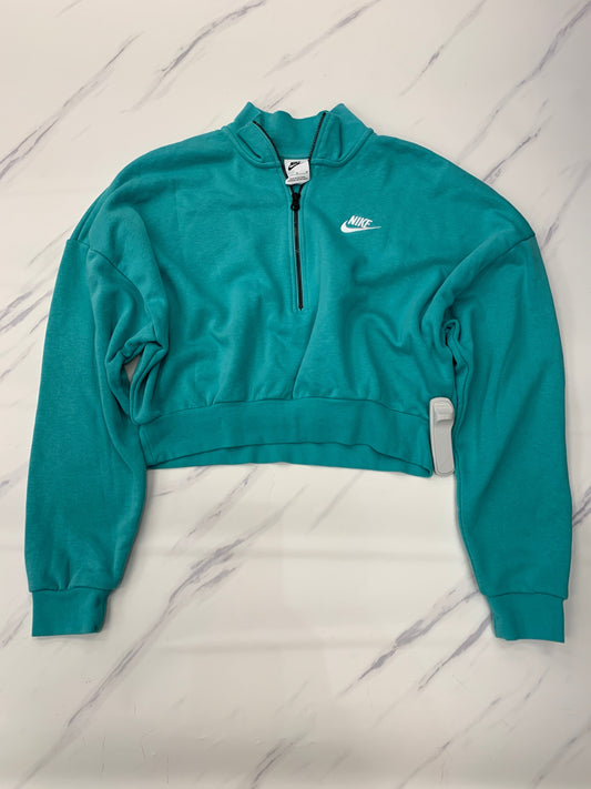 Athletic Sweatshirt Collar By Nike Apparel In Green, Size: M