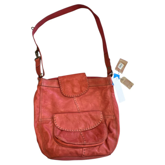 Handbag Leather By Lucky Brand, Size: Medium