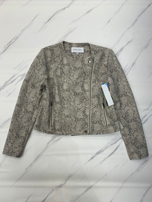 Jacket Moto By Cupcakes And Cashmere In Snakeskin Print, Size: M