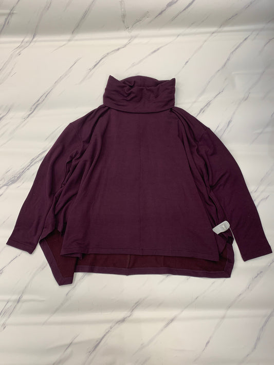 Athletic Top Long Sleeve Collar By Athleta In Maroon, Size: M