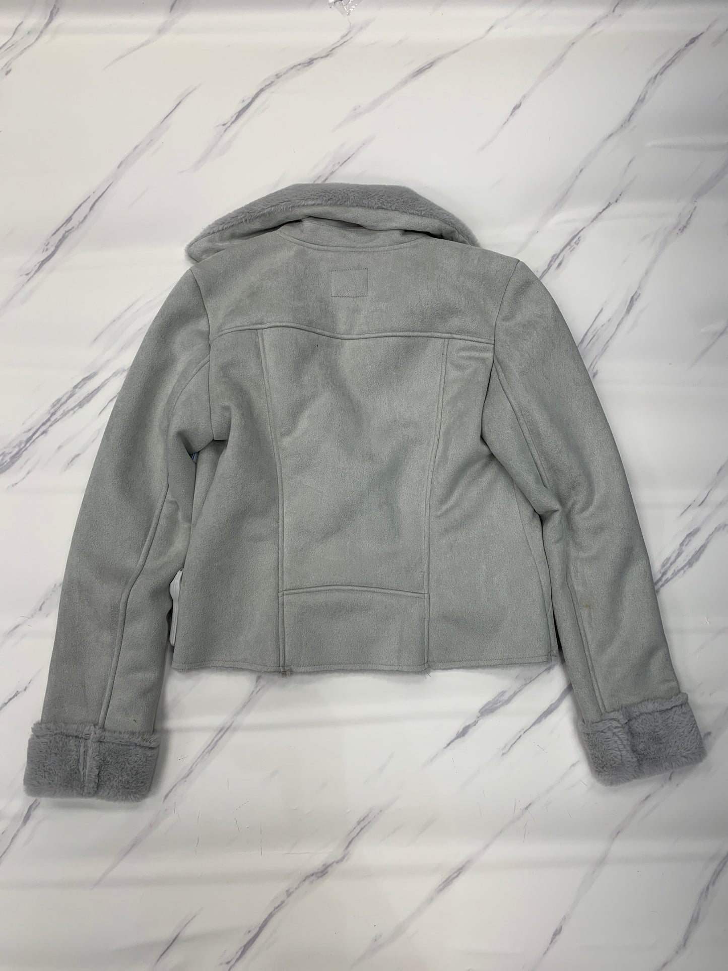 Jacket Moto By Kut In Grey, Size: M