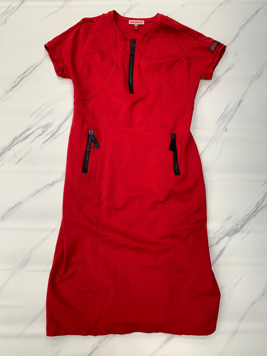 Dress Luxury Designer By Burberry In Red, Size: L