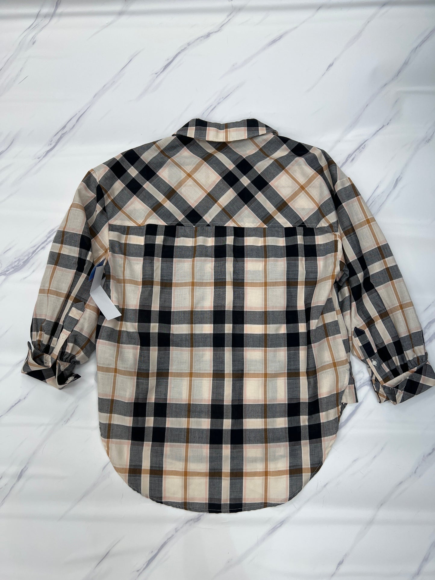 Top Long Sleeve By Sanctuary In Plaid Pattern, Size: Xs