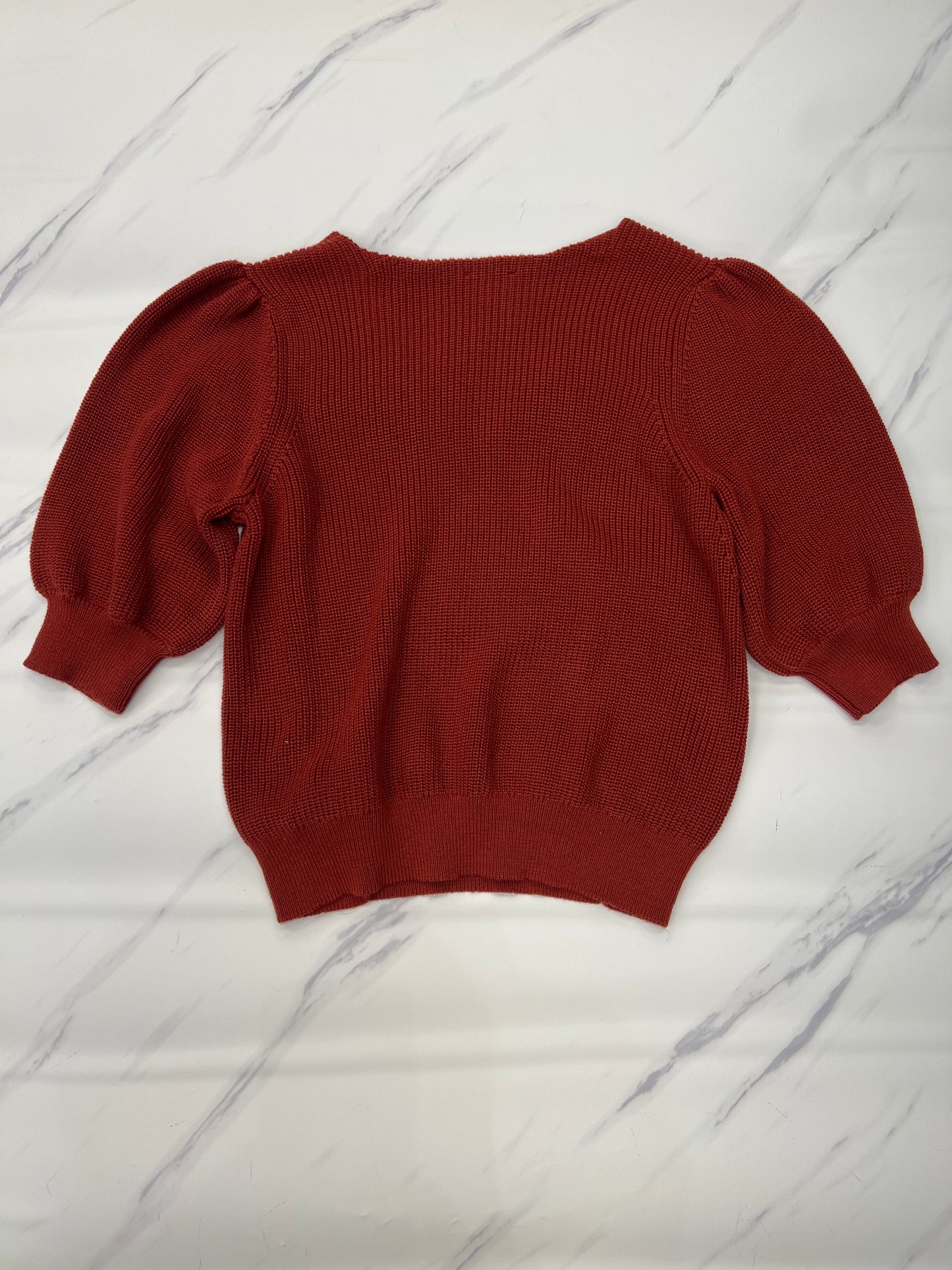 Sweater Short Sleeve By Cmb In Red, Size: M