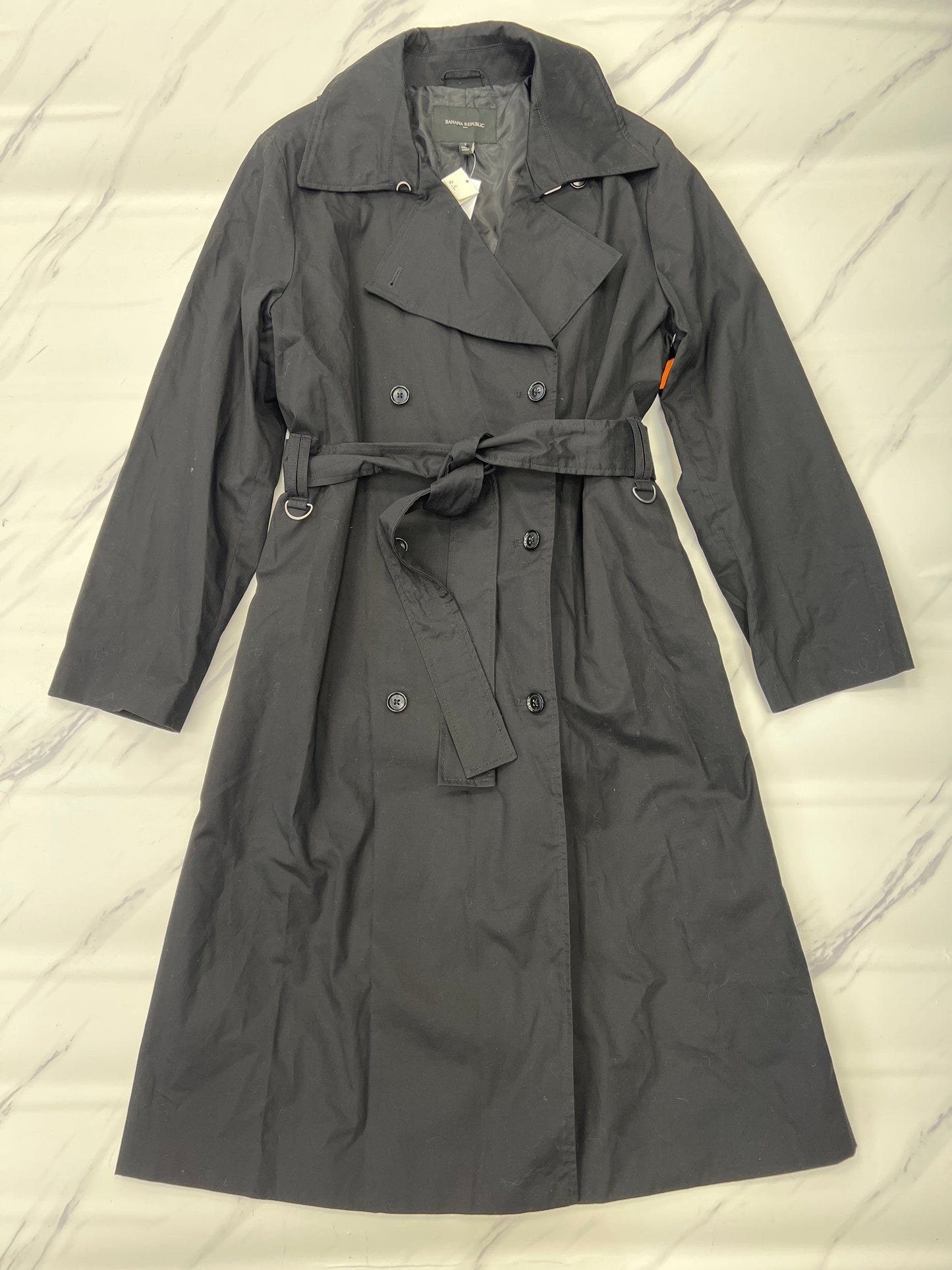 Coat Trench Coat By Banana Republic In Black, Size: L