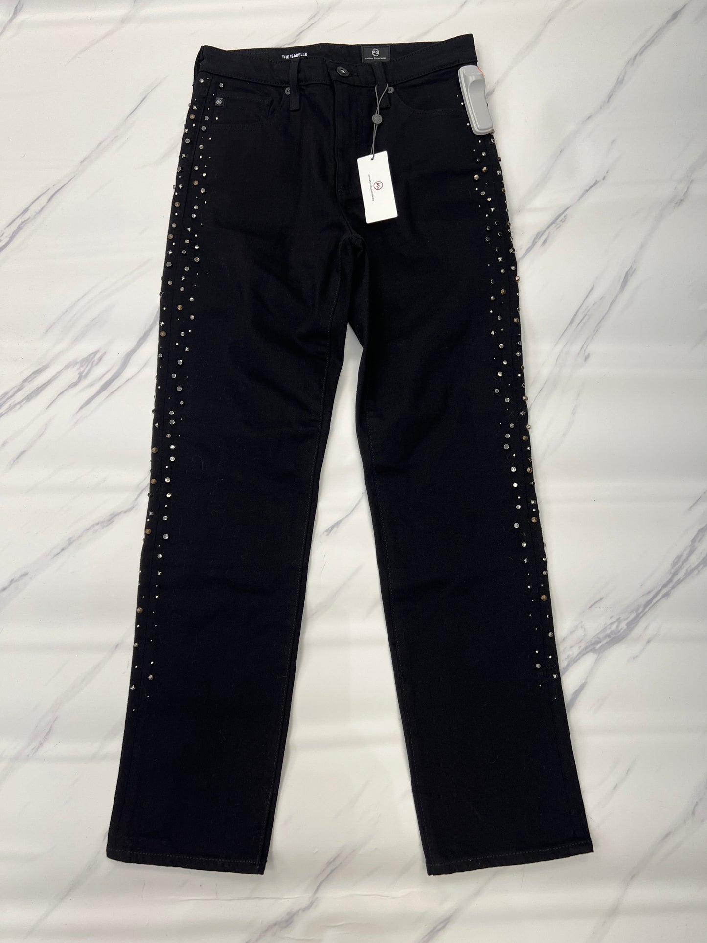 Jeans Straight By Adriano Goldschmied In Black, Size: 2