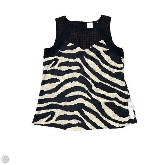 Top Sleeveless By Cabi In Zebra Print, Size: S