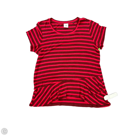 Top Short Sleeve By Cabi In Red, Size: M