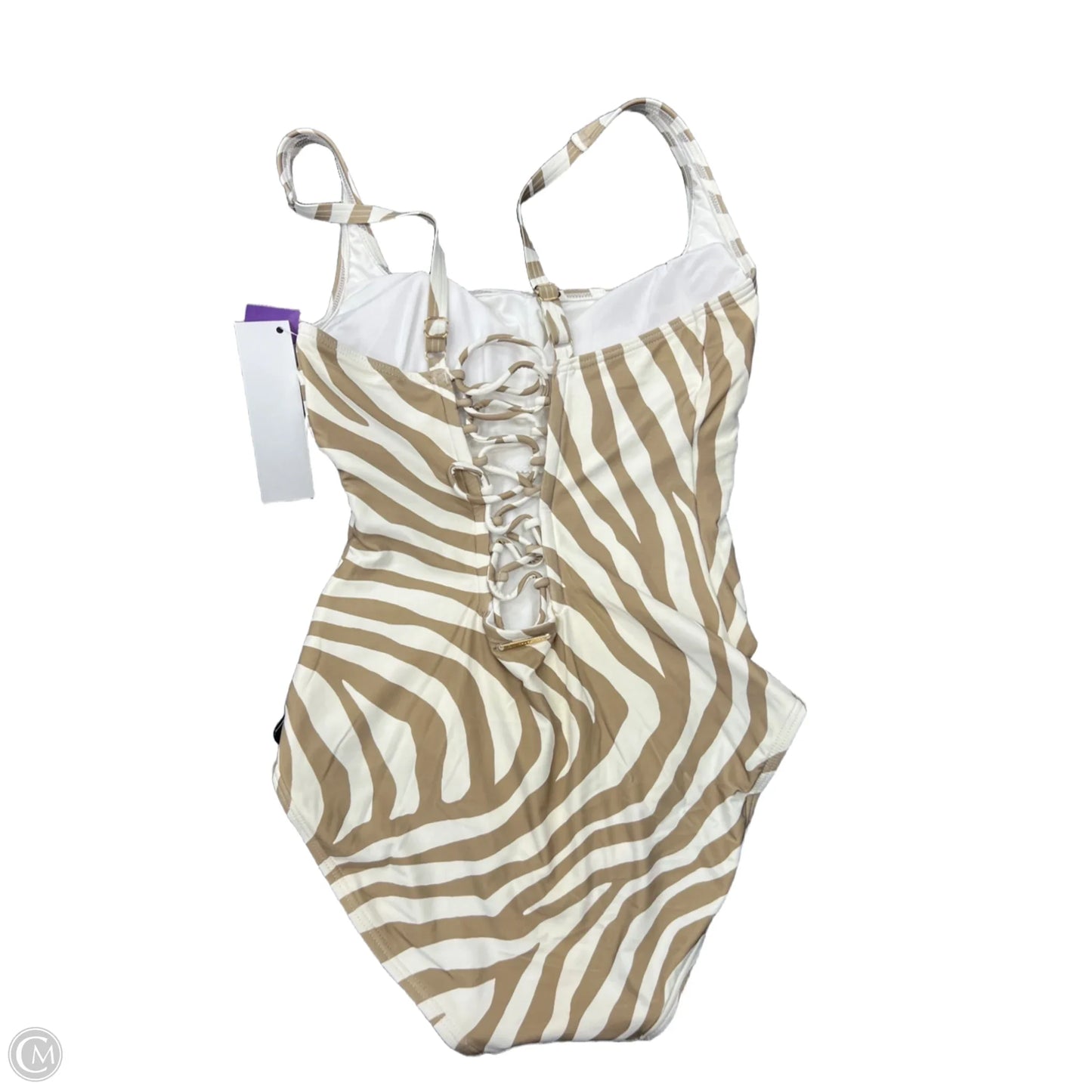 Swimsuit By Michael By Michael Kors In Zebra Print, Size: 10