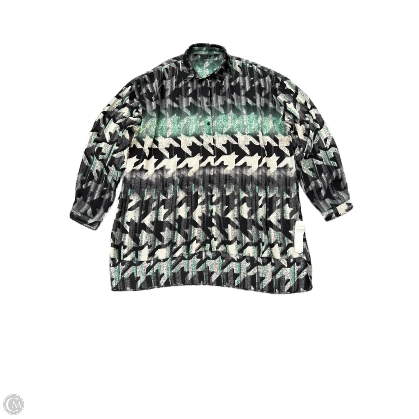 Top Long Sleeve By Top Shop In Green, Size: S