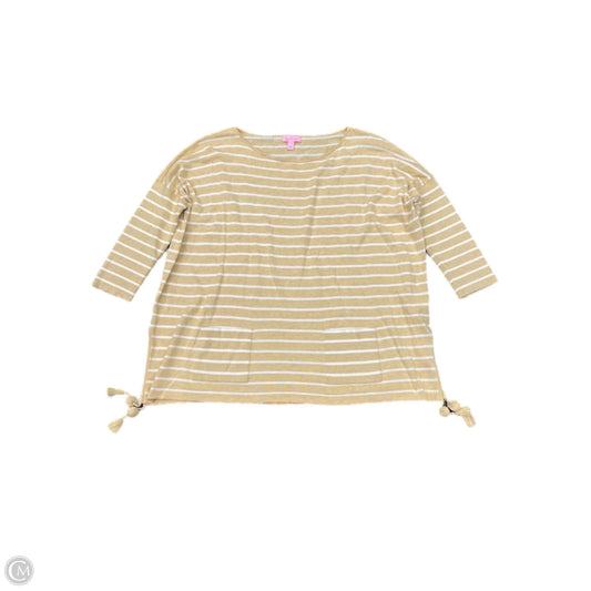 Top Long Sleeve Designer By Lilly Pulitzer In Tan, Size: M