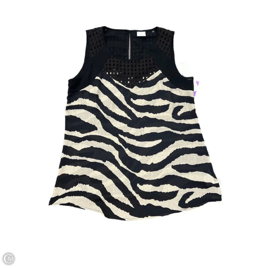 Top Sleeveless By Cabi In Zebra Print, Size: S