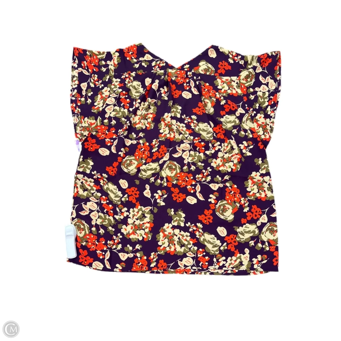 Top Short Sleeve By Cabi In Floral Print, Size: S