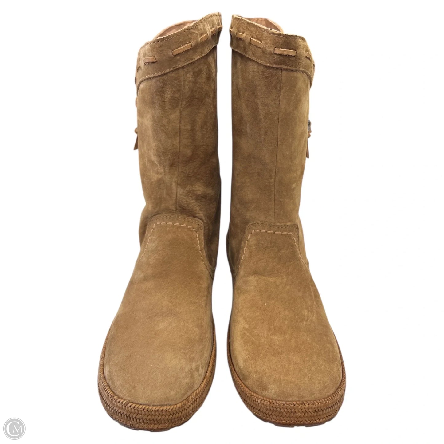 Boots Designer By Ugg In Brown, Size: 8.5