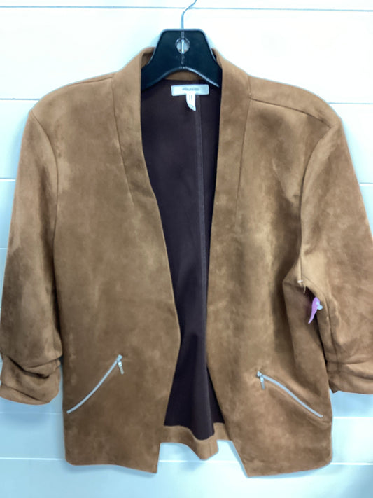 Jacket Moto Leather By Maurices In Brown, Size:M