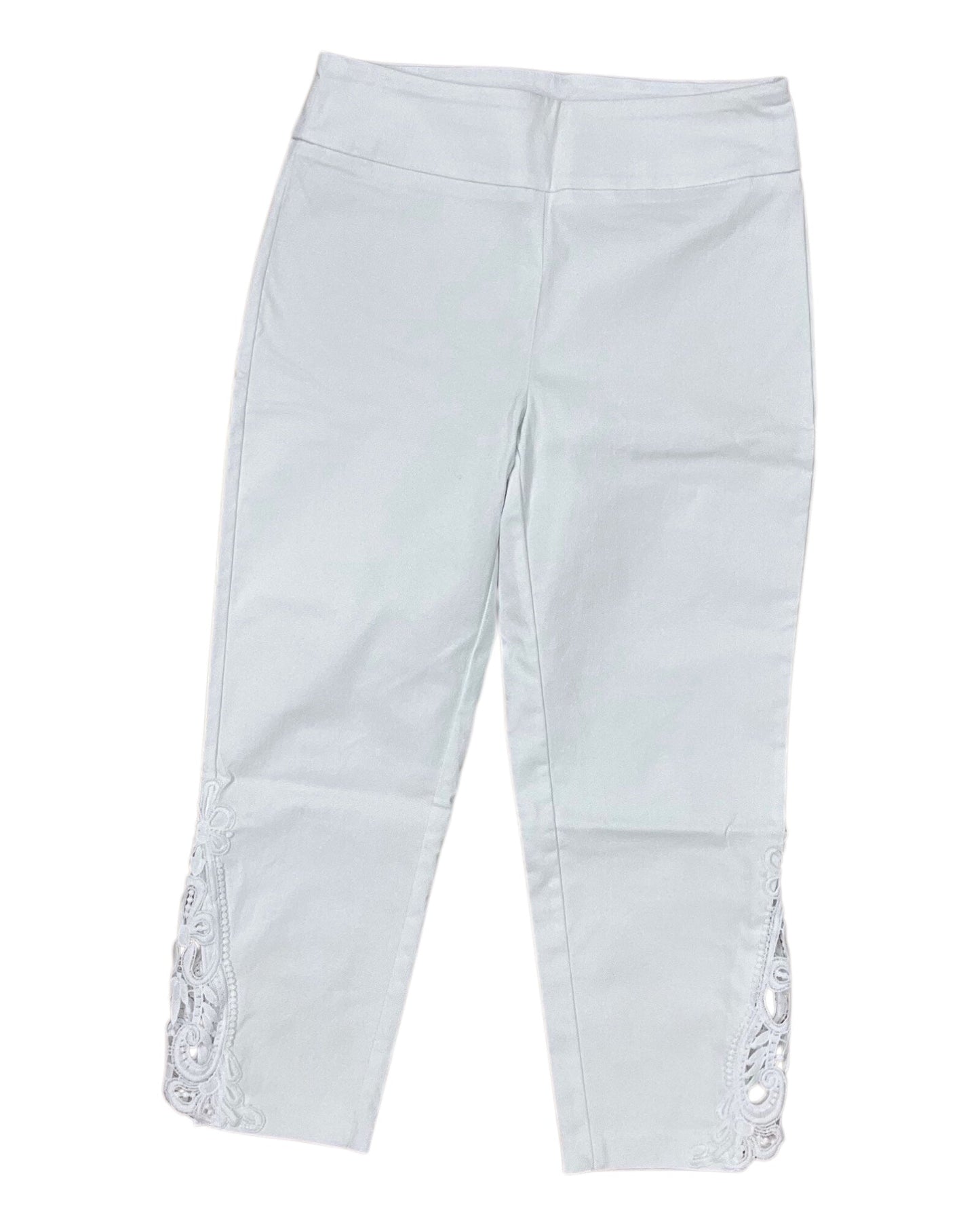 Pants Cropped By Clothes Mentor In White, Size:S