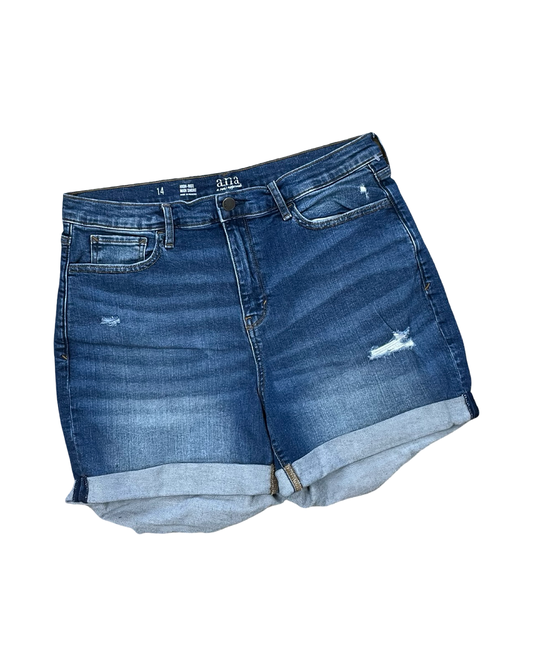 Shorts By Ana In Blue Denim, Size:14
