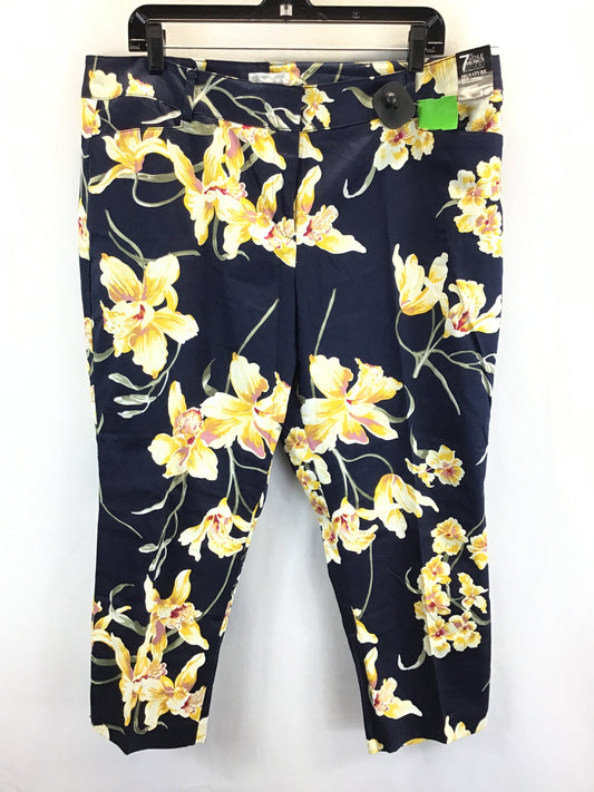 Floral Print Capris New York And Co, Size 16