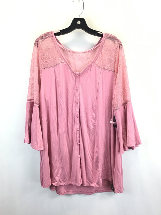 Pink Top 3/4 Sleeve Torrid, Size 2x