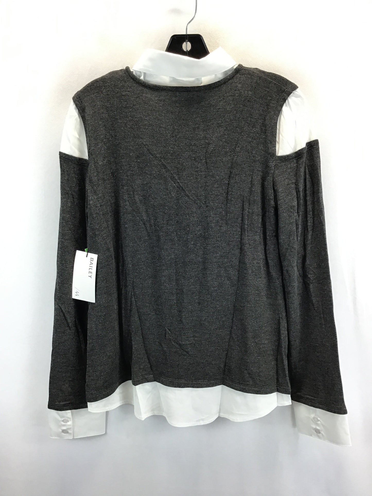 Top Long Sleeve By Bailey 44 In Grey, Size: L