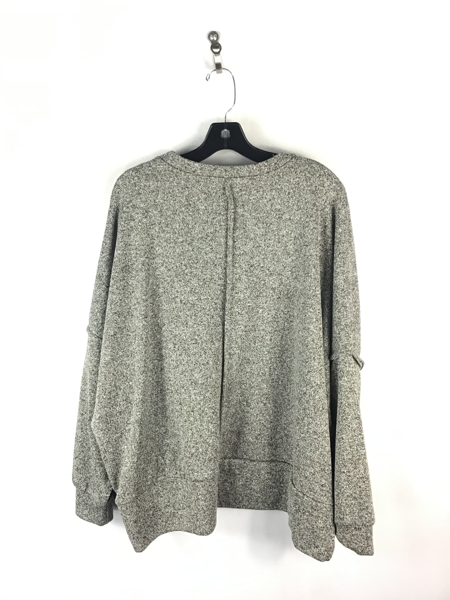 Sweater By Zenana Outfitters In Grey, Size: 1x