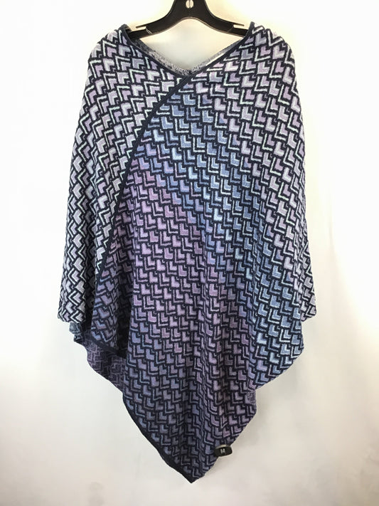 Poncho By J. Jill In Blue & Purple, Size: Onesize