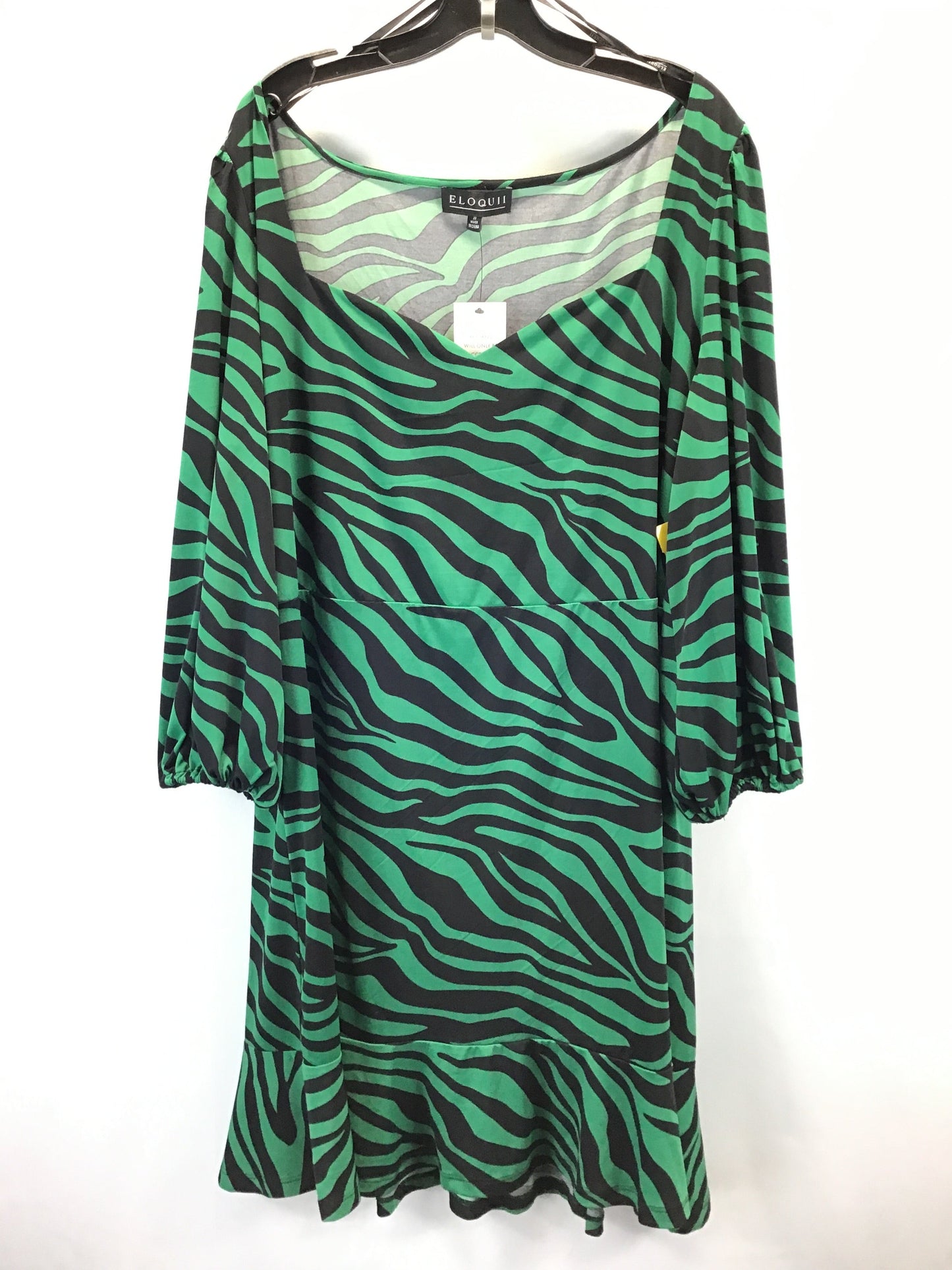 Dress Casual Midi By Eloquii In Zebra Print, Size: 22