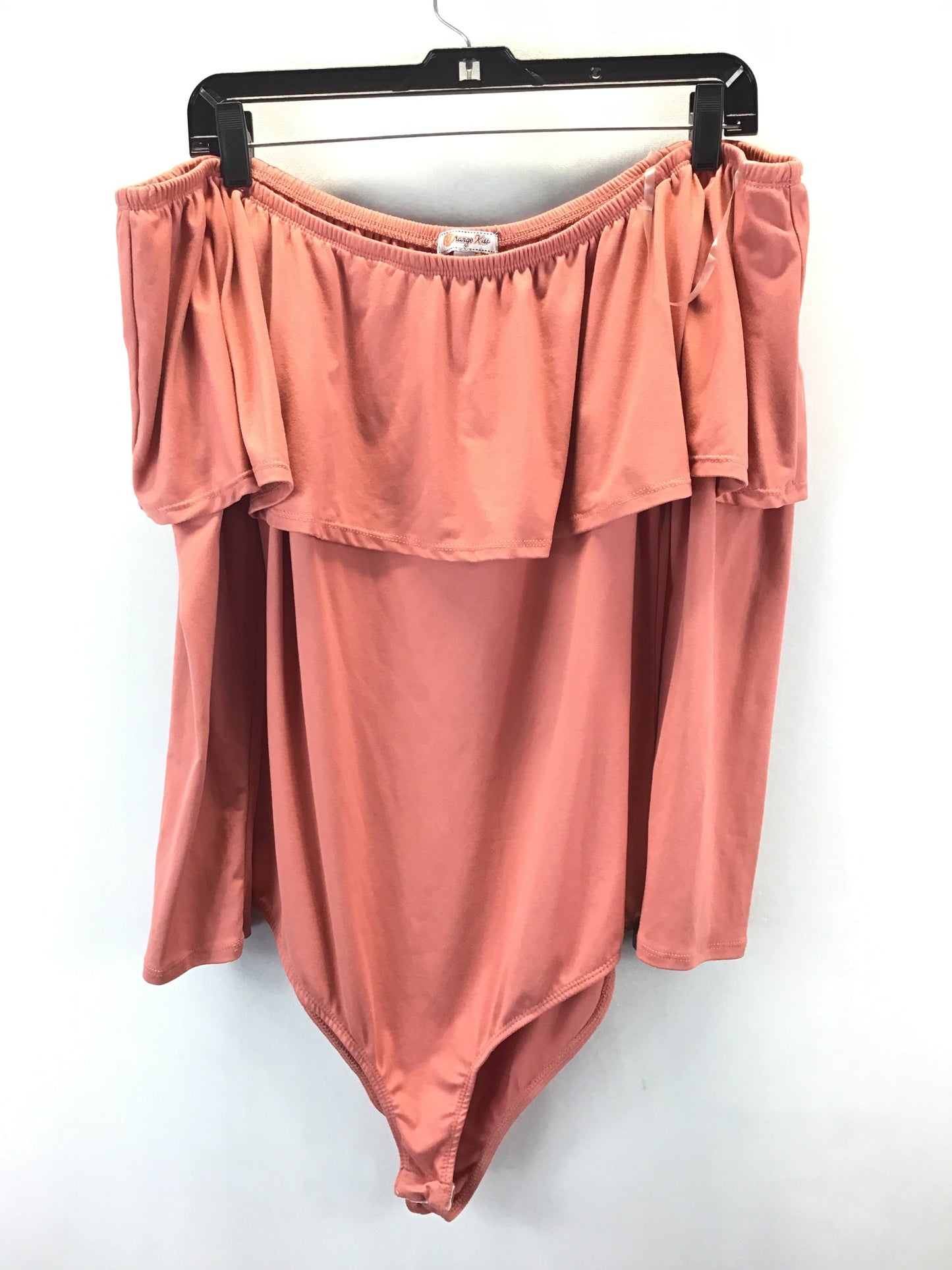 Bodysuit By Clothes Mentor In Peach, Size: Xl