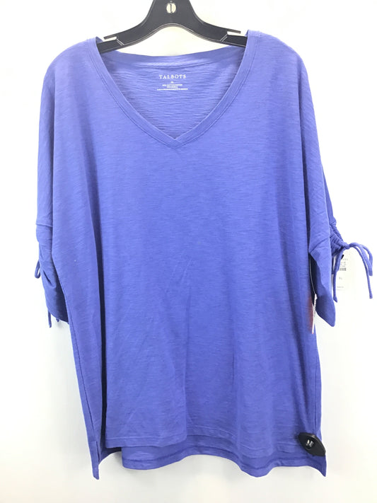 Blue Top Short Sleeve Basic Talbots, Size Xl