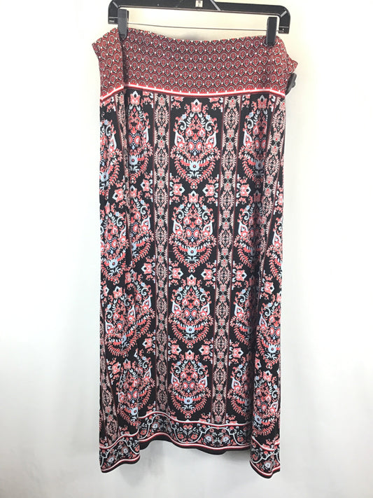 Skirt Maxi By J. Jill In Blue & Red & White, Size: L