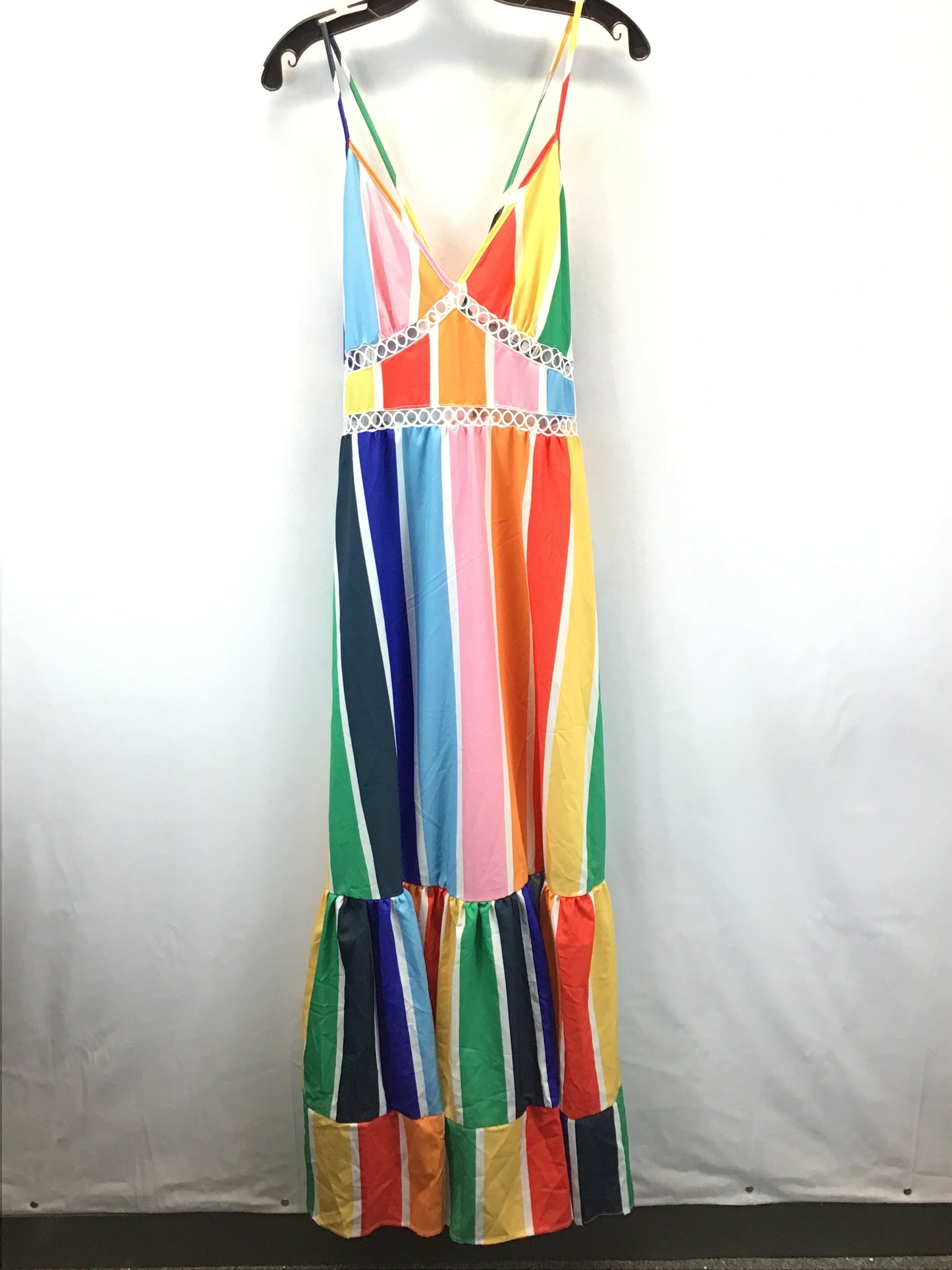 Rainbow Print Dress Casual Maxi Shein, Size 12